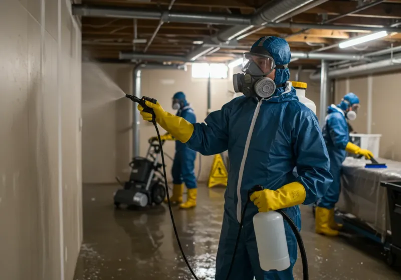 Basement Sanitization and Antimicrobial Treatment process in Danville, KY
